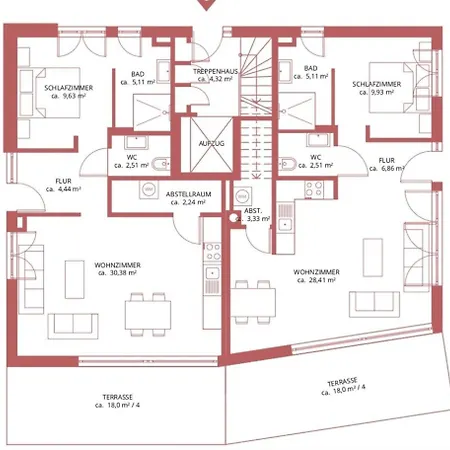 Apartmán Hello Holidays Residenz - Lichtermeer - Seeterrasse - Sauna - Parkplatz